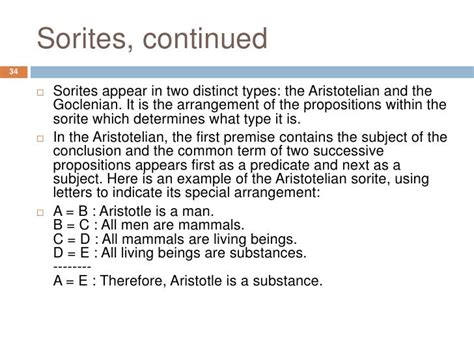 examples of sorites.